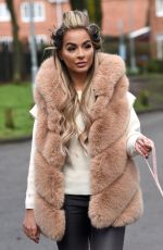 HOLLY BURNS Out with her Dog in Birmingham 01/15/2021