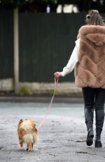 HOLLY BURNS Out with her Dog in Birmingham 01/15/2021