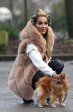 HOLLY BURNS Out with her Dog in Birmingham 01/15/2021