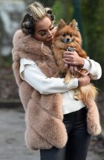 HOLLY BURNS Out with her Dog in Birmingham 01/15/2021