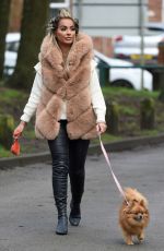 HOLLY BURNS Out with her Dog in Birmingham 01/15/2021