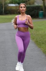 HOLLY BURNS Workout at a Park in Birmingham 01/28/2021