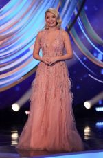 HOLLY WILLOGHBY on the Set of Dancing on Ice 01/17/2021