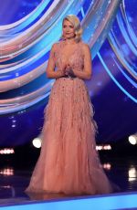 HOLLY WILLOGHBY on the Set of Dancing on Ice 01/17/2021