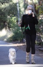 JAMIE LEE CURTIS Out with Her Dog in Santa Monica 01/21/2021