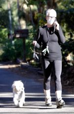 JAMIE LEE CURTIS Out with Her Dog in Santa Monica 01/21/2021