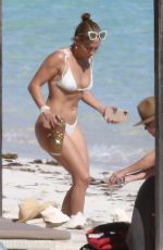 JENNIFER LOPEZ in a White Bikini at a Beach in Turks and Caicos 01/11/2021