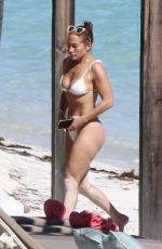 JENNIFER LOPEZ in a White Bikini at a Beach in Turks and Caicos 01/11/2021