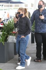 JENNIFER LOPEZ in Denim Out for Lunch in Miami 01/17/2021