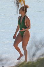 JENNIFER LOPEZ in Swimsuit at a Beach in Turks and Caicos 01/08/2021