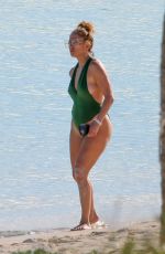 JENNIFER LOPEZ in Swimsuit at a Beach in Turks and Caicos 01/08/2021