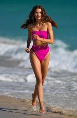JESSICA MARKOWSKI in a Pink Bikini at a Beach in Miami 01/30/2021