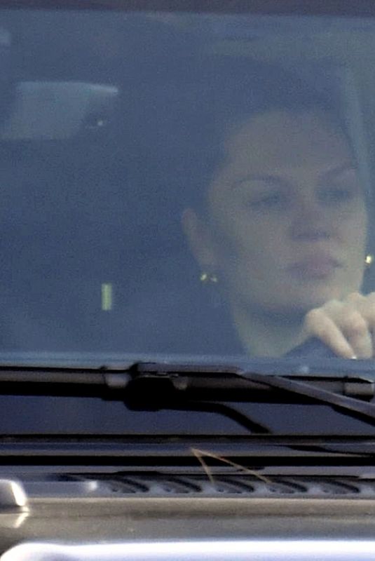 JESSIE J Out Driving in Los Angeles 01/06/2021