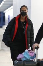 JOAN SMALLS Wearing a Mask at Milan Airport 01/23/2021