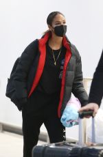 JOAN SMALLS Wearing a Mask at Milan Airport 01/23/2021