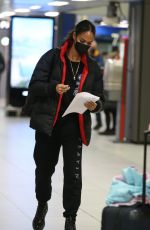 JOAN SMALLS Wearing a Mask at Milan Airport 01/23/2021