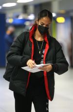 JOAN SMALLS Wearing a Mask at Milan Airport 01/23/2021