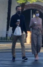 JORDANA BREWSTER and Mason Morfit at Farmshop in Los Angeles 01/27/2021