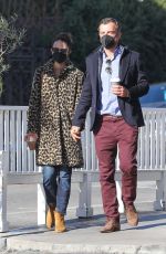 JORDANA BREWSTER and Mason Morfit Out Kissing in Brentwood 01/06/2021