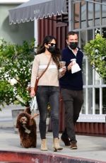 JORDANA BREWSTER and Mason Morfit Out with Their Dog in Brentwood 01/07/2021