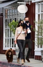 JORDANA BREWSTER and Mason Morfit Out with Their Dog in Brentwood 01/07/2021