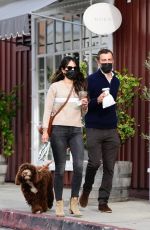 JORDANA BREWSTER and Mason Morfit Out with Their Dog in Brentwood 01/07/2021
