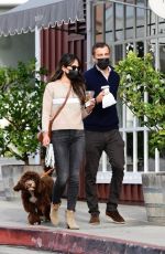 JORDANA BREWSTER and Mason Morfit Out with Their Dog in Brentwood 01/07/2021