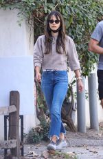 JORDANA BREWSTER and Mason Morfit Out with Their Dog in Brentwood 01/19/2021