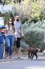 JORDANA BREWSTER and Mason Morfit Out with Their Dog in Brentwood 01/19/2021