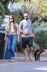 JORDANA BREWSTER and Mason Morfit Out with Their Dog in Brentwood 01/19/2021