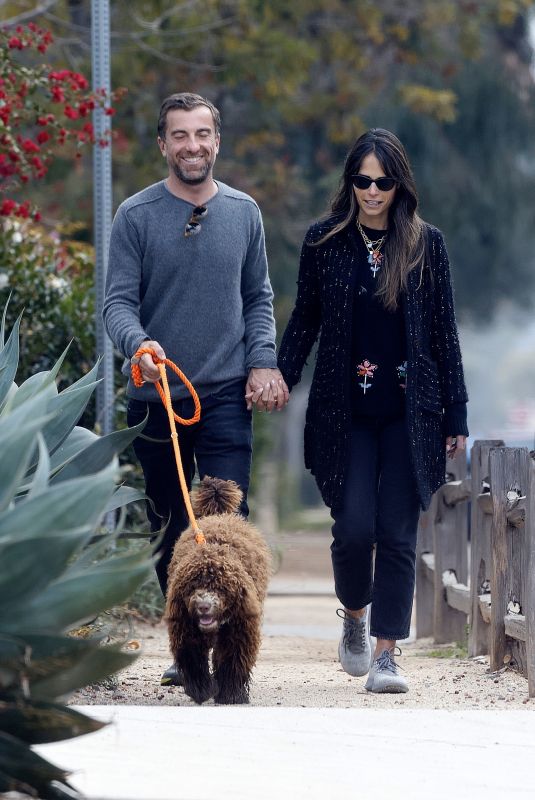 JORDANA BREWSTER and Mason Morfit Out with Their Dog in Los Angeles 01/05/2021