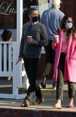 JORDANA BREWSTER in a Pink Coat Out in Los Angeles 01/19/2021
