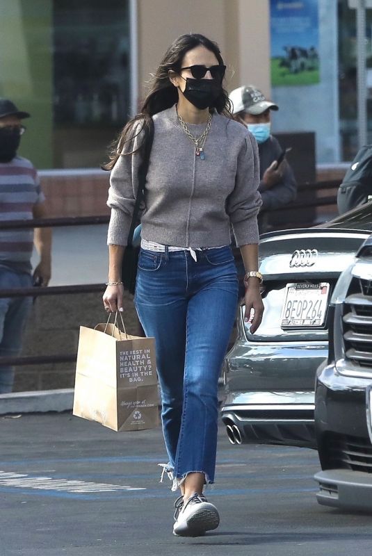 JORDANA BREWSTER in Denim Out in Santa Monica 01/27/2021