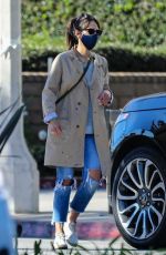 JORDANA BREWSTER in Ripped Denim Out in Brentwood 01/21/2021