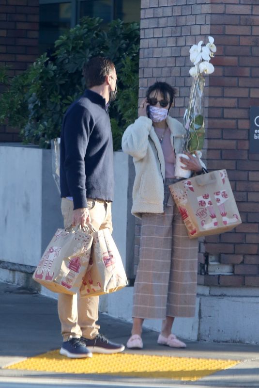 JORDANA BREWSTER Out Buying Orchids for New Year