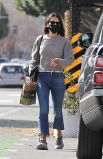 JORDANA BREWSTER Out for a Baguette and Coffee at Kreation Organic in Santa Monica 01/19/2021