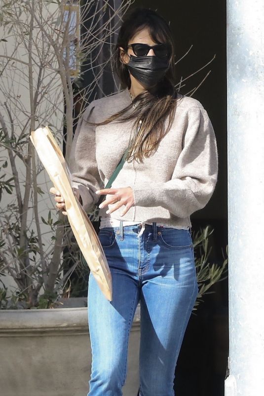 JORDANA BREWSTER Out for a Baguette and Coffee at Kreation Organic in Santa Monica 01/19/2021