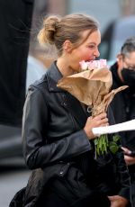 JOSEPHINE SKRIVER on the Set of Maybelline Commercial in Brooklyn 01/16/2021