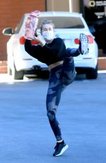 JULIANNE HOUGH Leaves a Gym in Los Angeles 01/18/2021