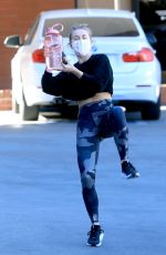 JULIANNE HOUGH Leaves a Gym in Los Angeles 01/18/2021