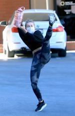 JULIANNE HOUGH Leaves a Gym in Los Angeles 01/18/2021