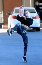 JULIANNE HOUGH Leaves a Gym in Los Angeles 01/18/2021