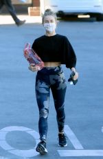 JULIANNE HOUGH Leaves a Gym in Los Angeles 01/18/2021