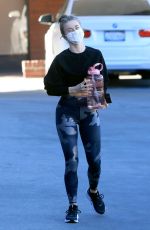 JULIANNE HOUGH Leaves a Gym in Los Angeles 01/18/2021