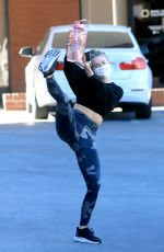 JULIANNE HOUGH Leaves a Gym in Los Angeles 01/18/2021