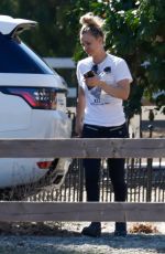 KALEY CUOCO Out with Her Dog in Los Angeles 01/15/2021