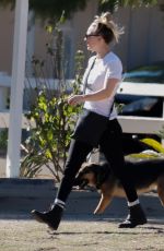 KALEY CUOCO Out with Her Dog in Los Angeles 01/15/2021