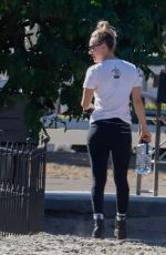 KALEY CUOCO Out with Her Dog in Los Angeles 01/15/2021