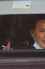 KATE BECKINSALE Out Smoking in a Car in Beverly Hills 01/18/2021