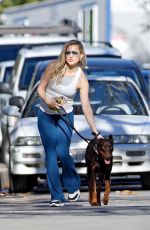 KATE HUDSON Out with Her Dog in Pacific Palisades 01/14/2021